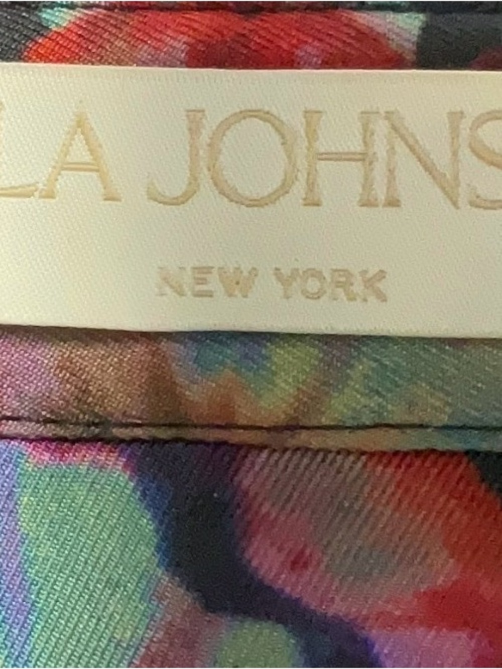 Ulla Johnson Black 100% Silk Puff Sleeve Blouse Botanical Floral Print Size 6 - Picture 8 of 10